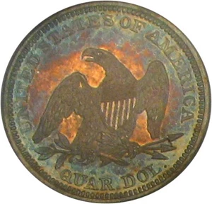 image for: 1860 25c PCGS/CAC Proof 64 * Color *