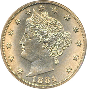 image for: 1884 5c PCGS MS66