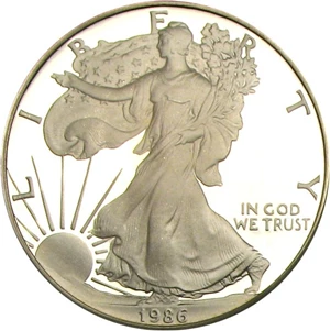 image for: 1986-S Silver Eagle $1 PCGS Proof 69 DCameo
