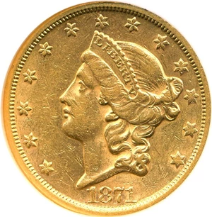 image for: 1871-S $20 NGC AU58