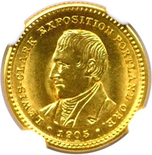 image for: 1905 Lewis & Clark G$1 NGC MS64