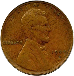 image for: 1909-S/Horizontal S 1c PCGS VF35 (Lincoln)