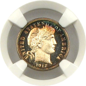 image for: 1912 10c NGC Proof 67 Cameo * Star/Color *