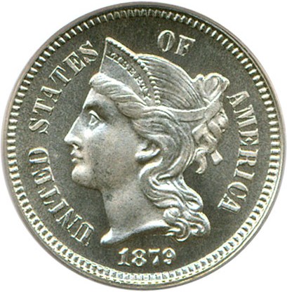image for: 1879 3cN PCGS/CAC Proof 66 Cameo