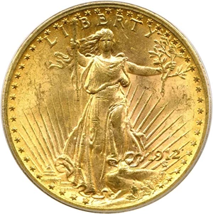 image for: 1912 $20 PCGS MS63