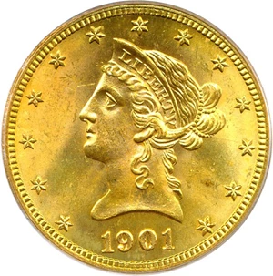 image for: 1901-S $10 PCGS MS65
