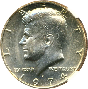 image for: 1974-D 50c NGC MS65 (Doubled Die Obverse, FS-101)