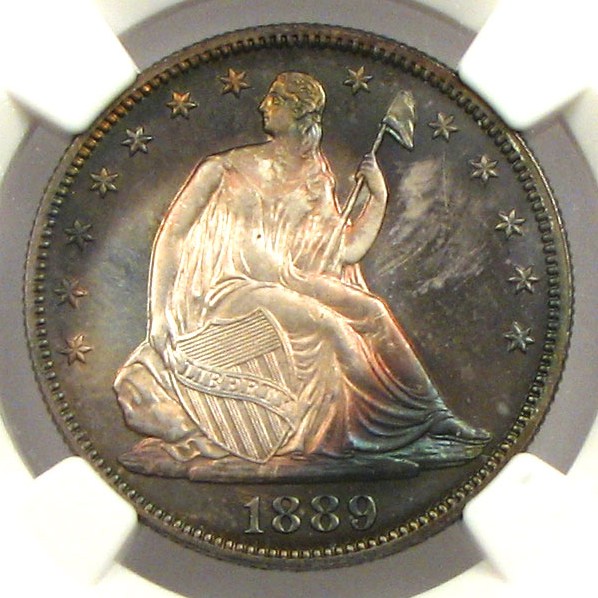 image for: 1889 50c NGC/CAC Proof 65 * Color *