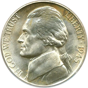 image for: 1945-P 5c PCGS MS65 FS
