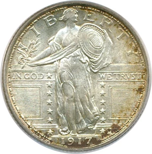 image for: 1917 25c PCGS MS64 (Type 1)