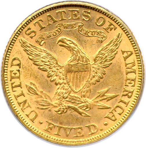 image for: 1891 $5 PCGS MS62
