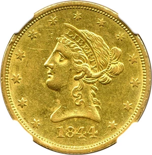 image for: 1844-O $10 NGC AU58