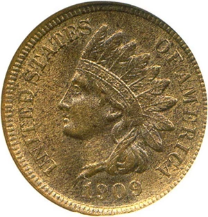 image for: 1909-S Indian 1c NGC/CAC MS64 RB