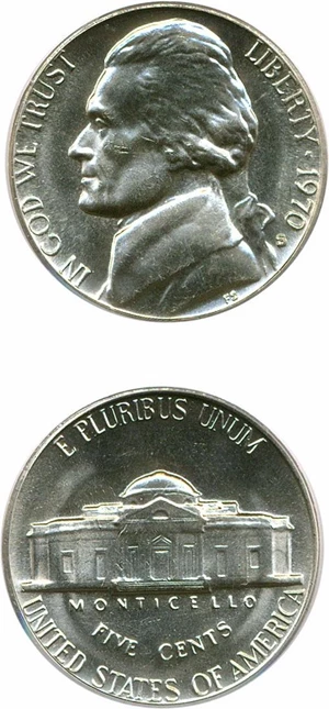 image for: 1970-S 5c PCGS MS65
