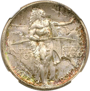 image for: 1937-D Oregon 50c NGC/CAC MS67 * Color *