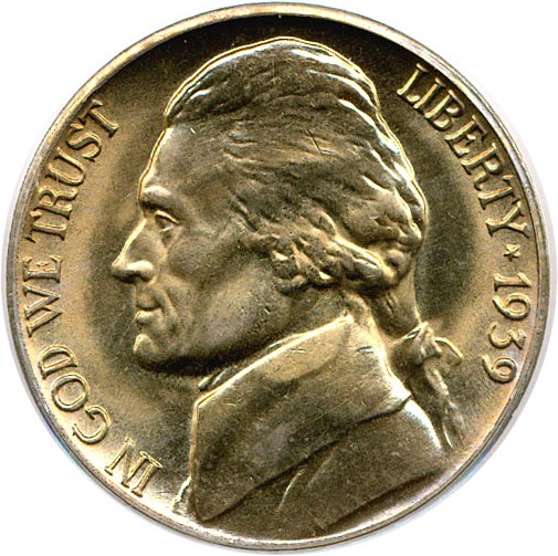 image for: 1939-D 5c PCGS MS66 (Reverse of 1938)