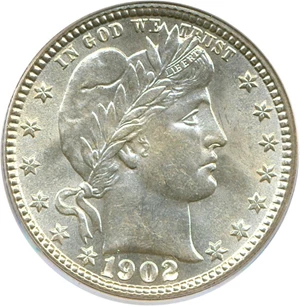 image for: 1902 25c PCGS/CAC MS64