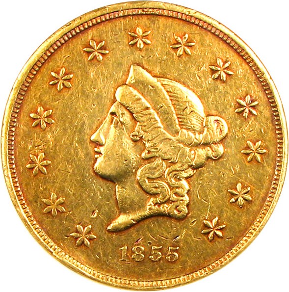 image for: Wass, Molitor & Co 1855 $50 NGC AU50