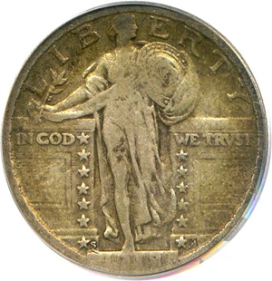 image for: 1918/7-S 25c PCGS F12