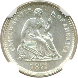 image for: 1871-S H10c NGC MS66