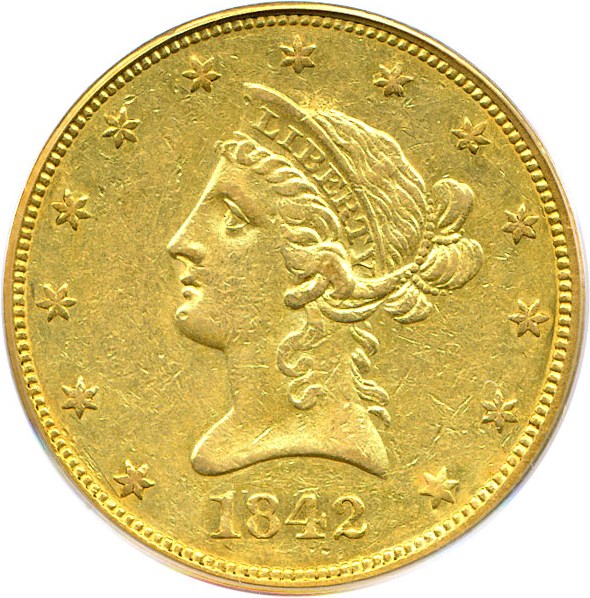image for: 1842-O $10 PCGS XF40