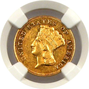 image for: 1877 $3 NGC AU53