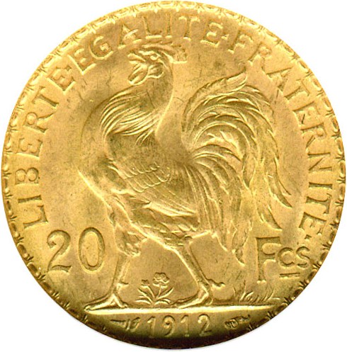 image for: France: 1912 20 Fr (KM-857) DGS MS63 