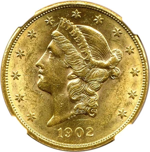 image for: 1902-S $20 NGC/CAC AU58