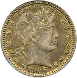 image for: 1906-D 25c PCGS AU53