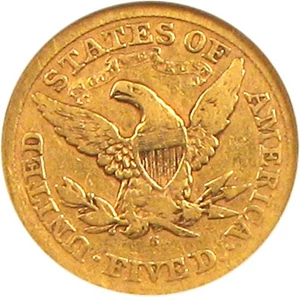 image for: 1866-S $5 NGC F15 (Motto)
