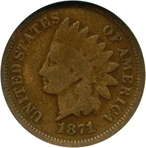 image for: 1871 1c NGC Good-4