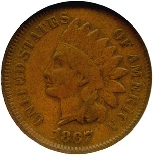 image for: 1867 1c NGC VF20