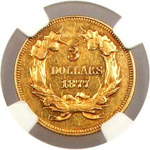 image for: 1877 $3 NGC AU53