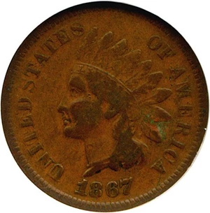 image for: 1867 1c NGC VG-8