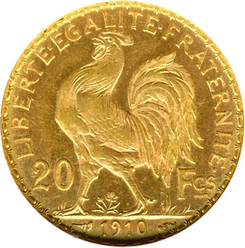 image for: France: 1910 20 Fr (KM-857) DGS MS62 