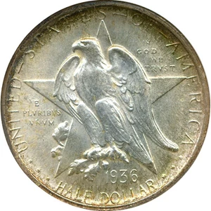 image for: 1936 Texas 50c NGC MS65