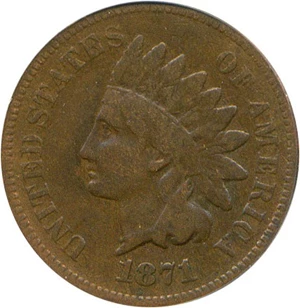 image for: 1871 1c PCGS F15