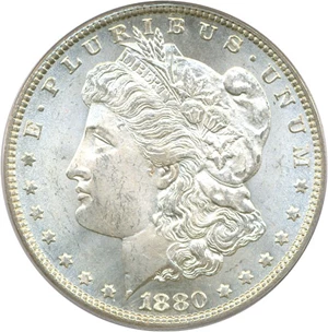 image for: 1880 $1 PCGS MS66