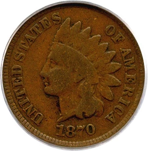 image for: 1870 1c PCGS VG-8