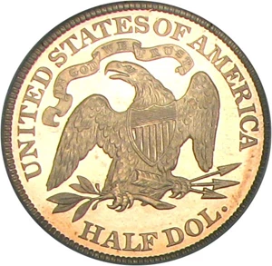image for: 1890 50c PCGS Proof 65 DCameo