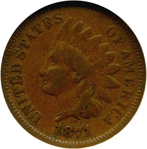 image for: 1871 1c NGC VF20