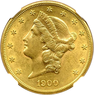 image for: 1900-S $20 NGC/CAC AU58