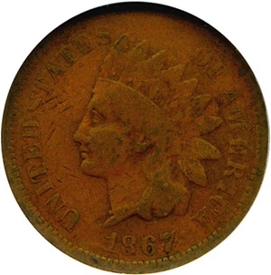 image for: 1867 1c NGC VG-8