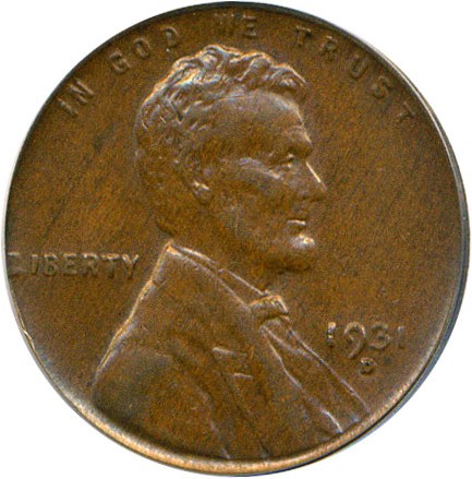 image for: 1931-D 1c PCGS AU53 