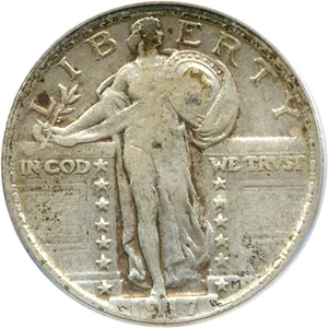 image for: 1917 Type 2 25c PCGS VF30