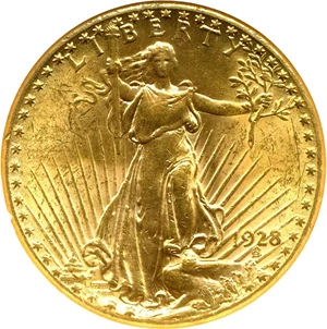 image for: 1928 $20 NGC/CAC MS62