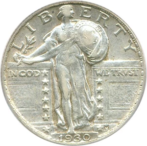 image for: 1930 25c PCGS AU50