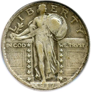 image for: 1917 Type 2 25c PCGS VF20
