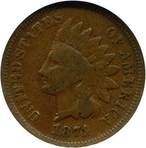 image for: 1871 1c NGC VG-8