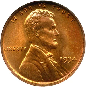 image for: 1934 1c NGC MS68 RD